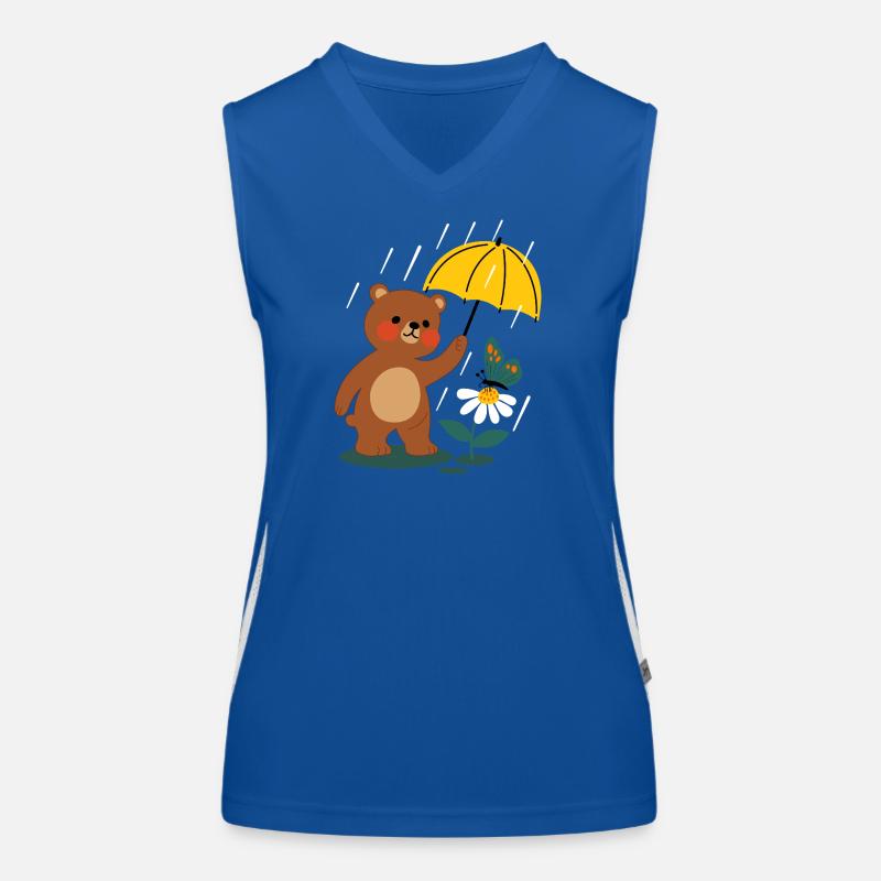  Bär mit regenschirm Funktionelles Kontrast-Tank Top für Frauen