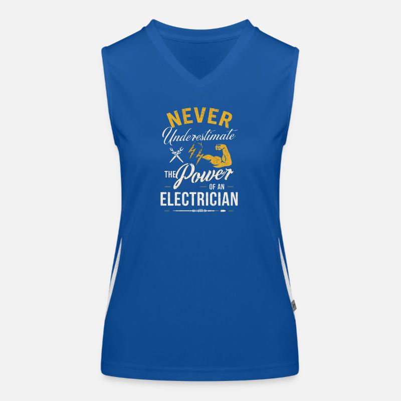Die Leistung eines Elektrikers Funktionelles Kontrast-Tank Top für Frauen