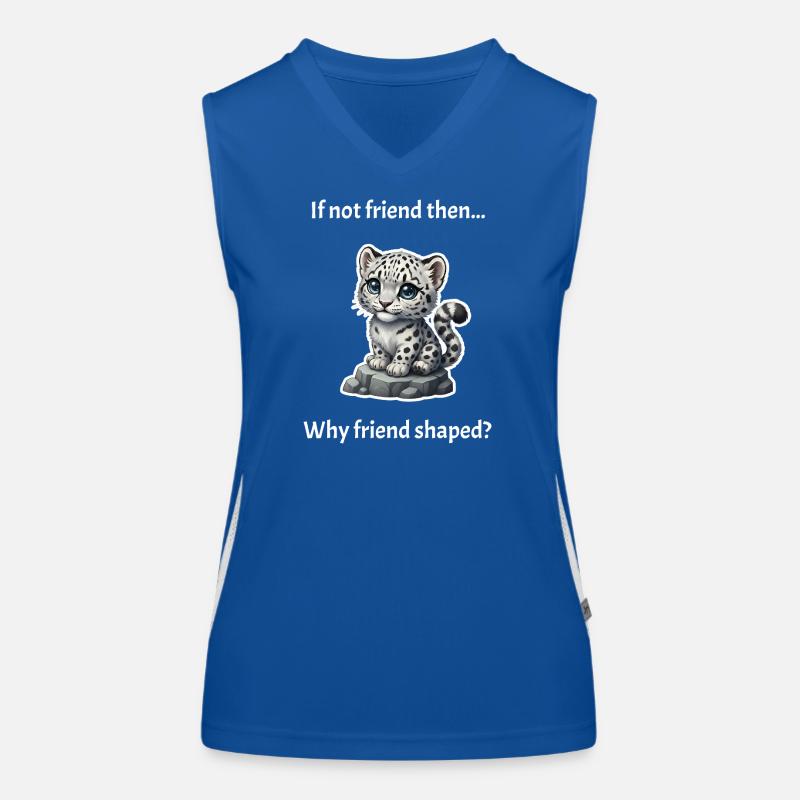 Friend-Shaped Snow Leopard Women's Functional Contrast Tank Top
