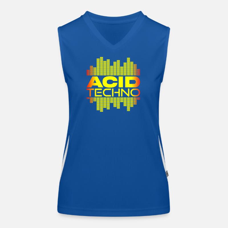 Acid Techno Puls Funktionelles Kontrast-Tank Top für Frauen