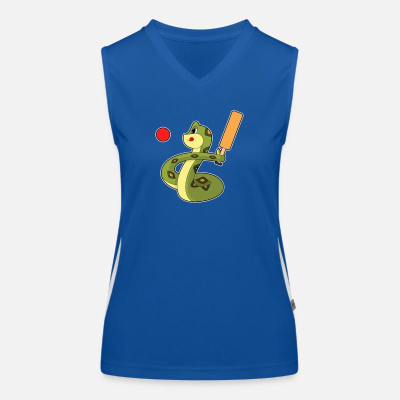 Serpent Cricket Batte de cricket Débardeur respirant contrasté Femme