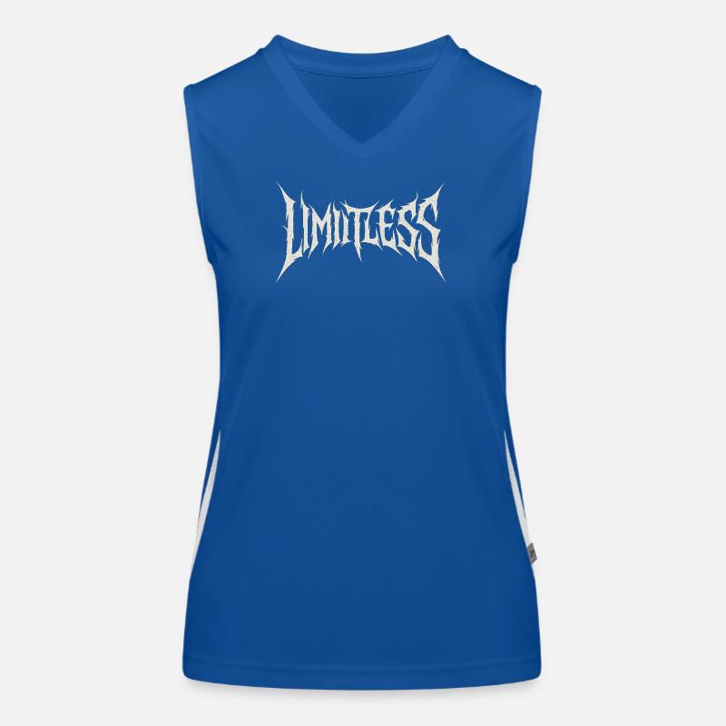 Limitless Schriftzug – Metal Design Funktionelles Kontrast-Tank Top für Frauen