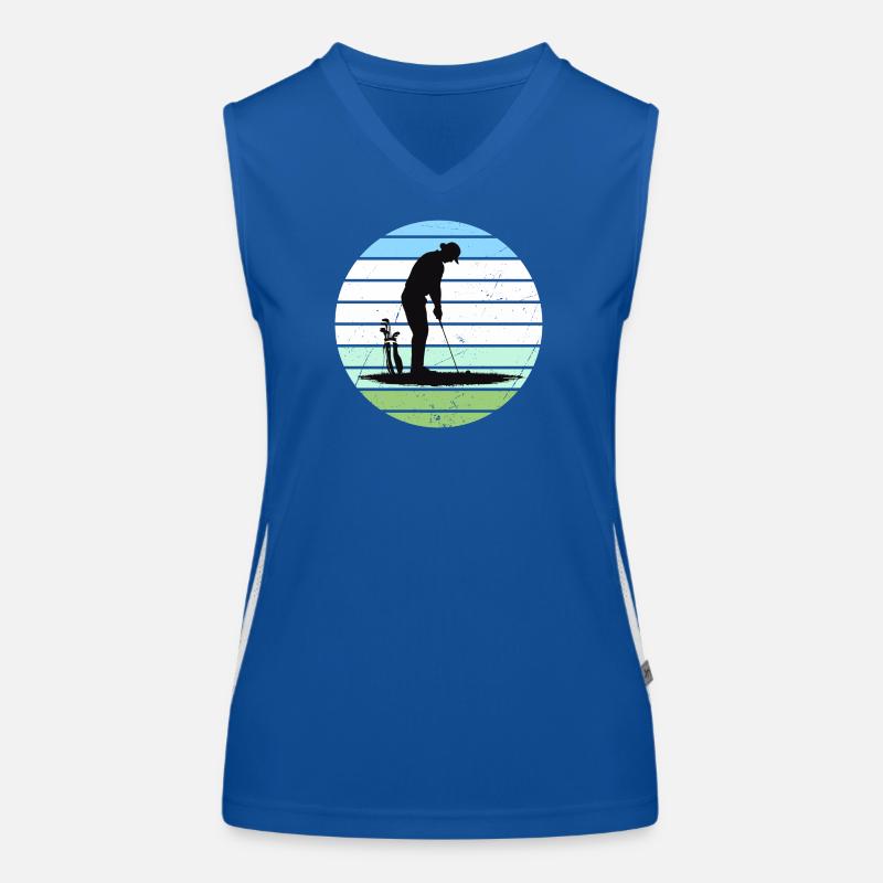 Silhouette de golf en cercle pastel Débardeur respirant contrasté Femme