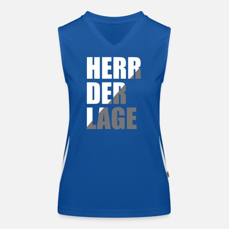 Herr der Lage Funktionelles Kontrast-Tank Top für Frauen
