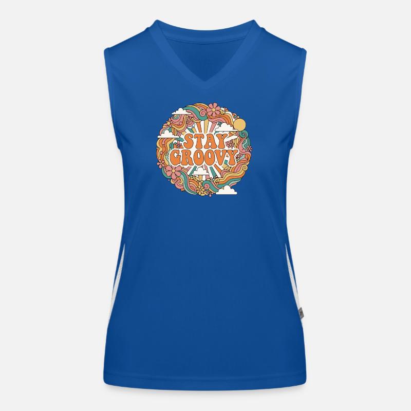 Psychedelic Retro Women's Functional Contrast Tank Top