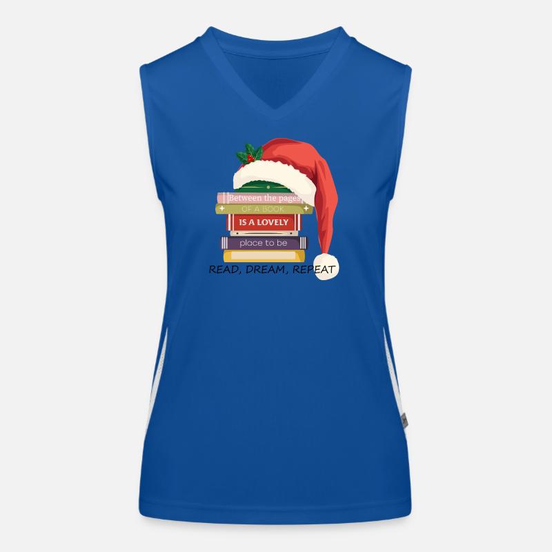 Livre Stack avec chapeau de Noël Débardeur respirant contrasté Femme