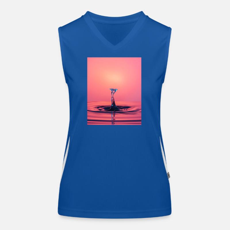 Liquid Abstract Splash Women's Functional Contrast Tank Top
