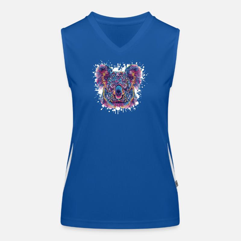Koala Farbklecks Funktionelles Kontrast-Tank Top für Frauen