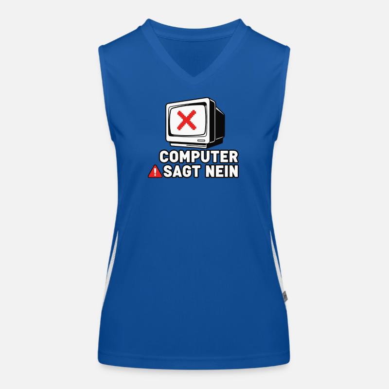 Computer Sagt Nein Retro Pixel Funktionelles Kontrast-Tank Top für Frauen