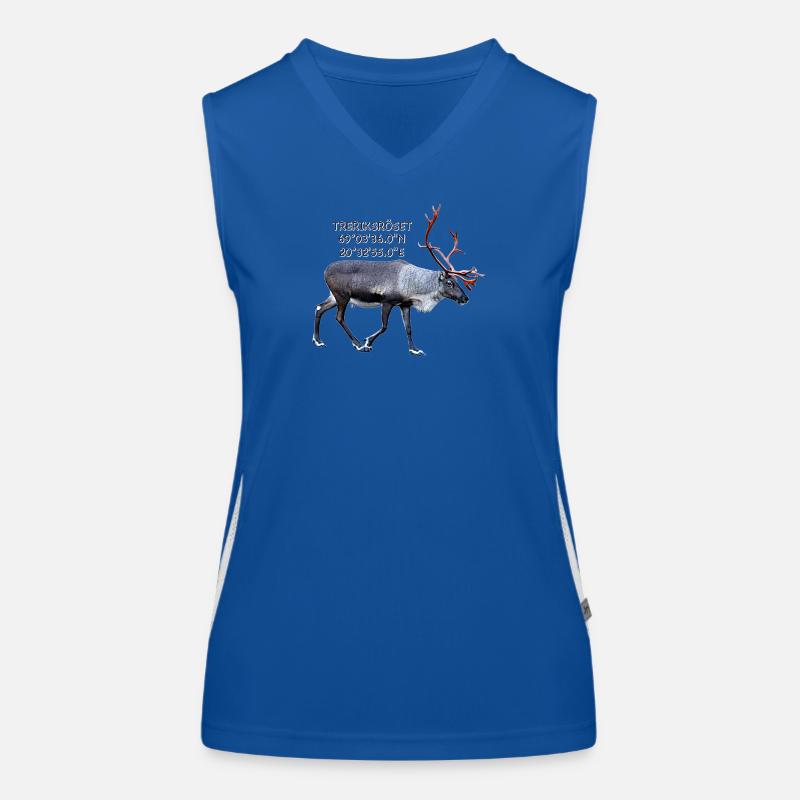 THREE-COUNTRY ROSETTE - Women's Functional Contrast Tank Top - royal/white