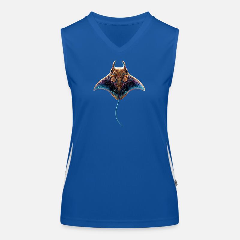 Manta Ray, Devil Ray, Stingray, Diver Women's Functional Contrast Tank Top