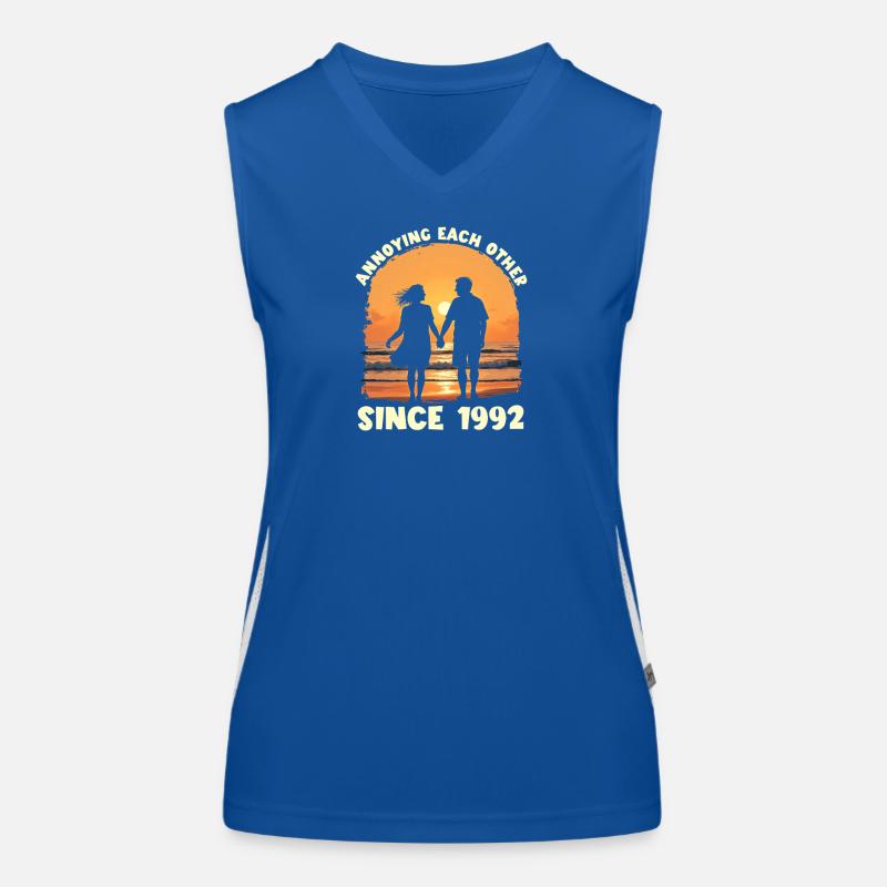 Anniversary of mutual harassment since 1992 Women's Functional Contrast Tank Top