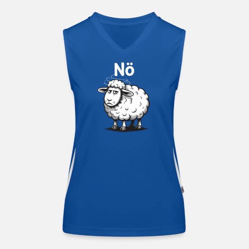 Lower Austria – Grumpy Sheep Humor Design Women's Functional Contrast Tank Top