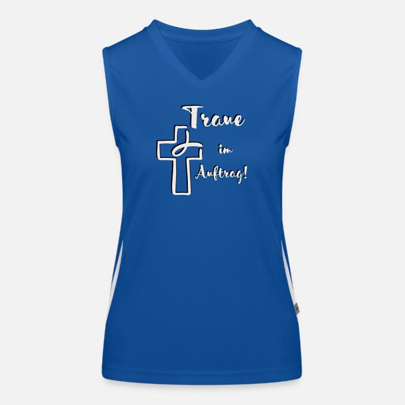 Commande de mariage Croix de poisson lumineux Débardeur respirant contrasté Femme