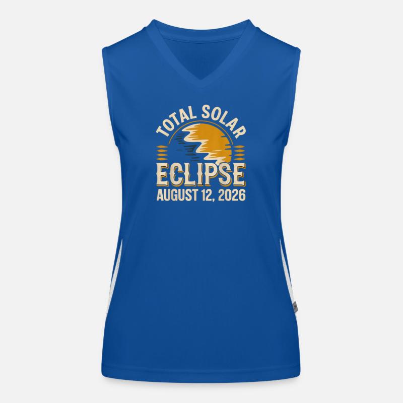 Éclipse solaire totale 2026 Totalité 12 août Débardeur respirant contrasté Femme