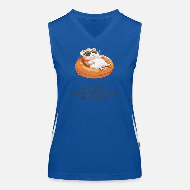 Man muss nicht immer im Mittelpunkt stehen Funktionelles Kontrast-Tank Top für Frauen