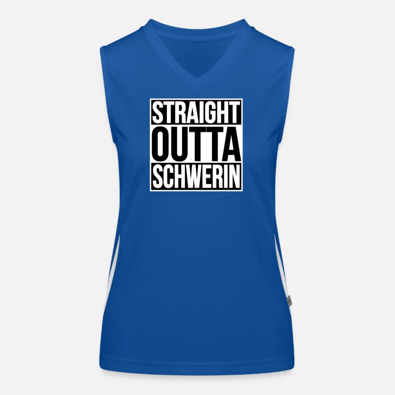 STRAIGHT OUTTA SCHWERIN Funktionelles Kontrast-Tank Top für Frauen