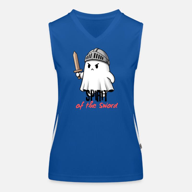 Geisterritter mit Schwert Funktionelles Kontrast-Tank Top für Frauen