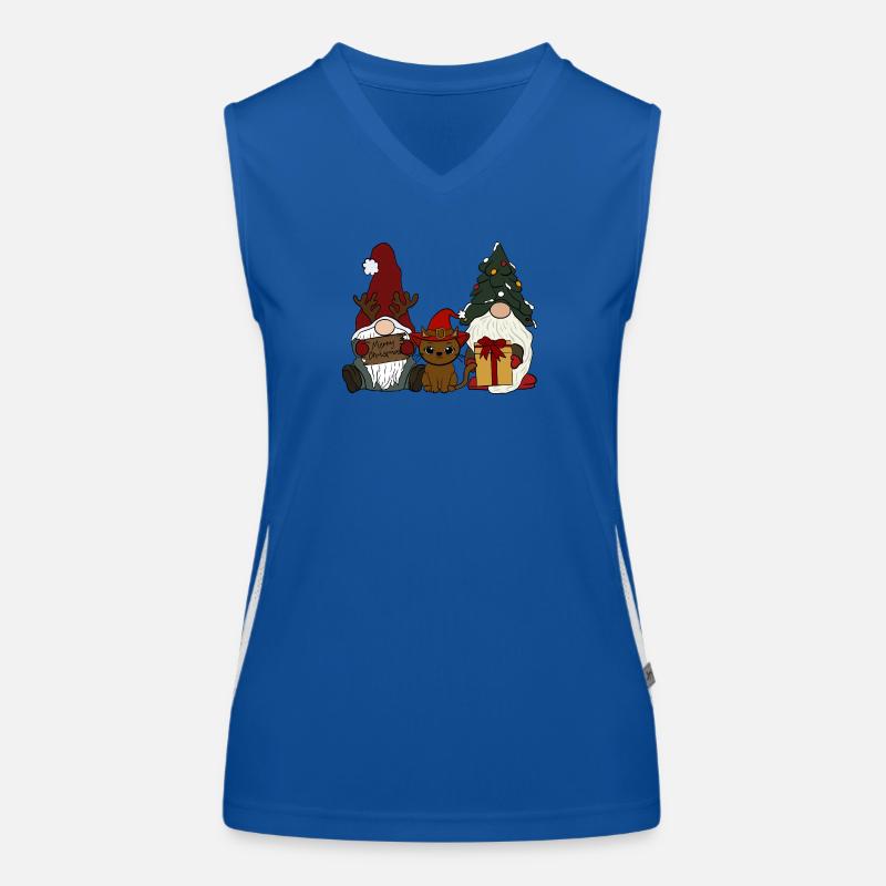 Gnome avec chat Débardeur respirant contrasté Femme
