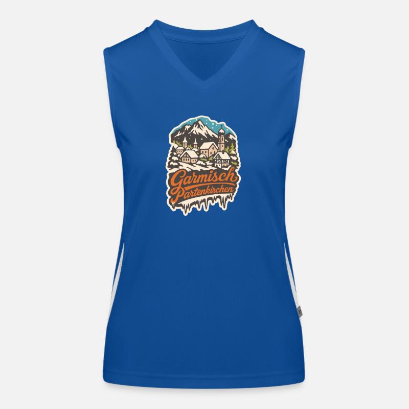 Bavarian Alps Garmisch Winter Women's Functional Contrast Tank Top