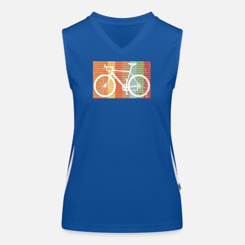 Retro Bicycle Silhouette de VTT Débardeur respirant contrasté Femme