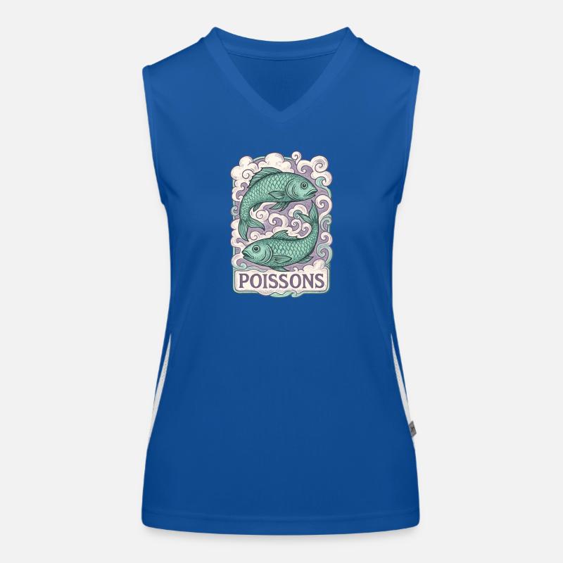 Fische Sternzeichen - Astrologie Funktionelles Kontrast-Tank Top für Frauen