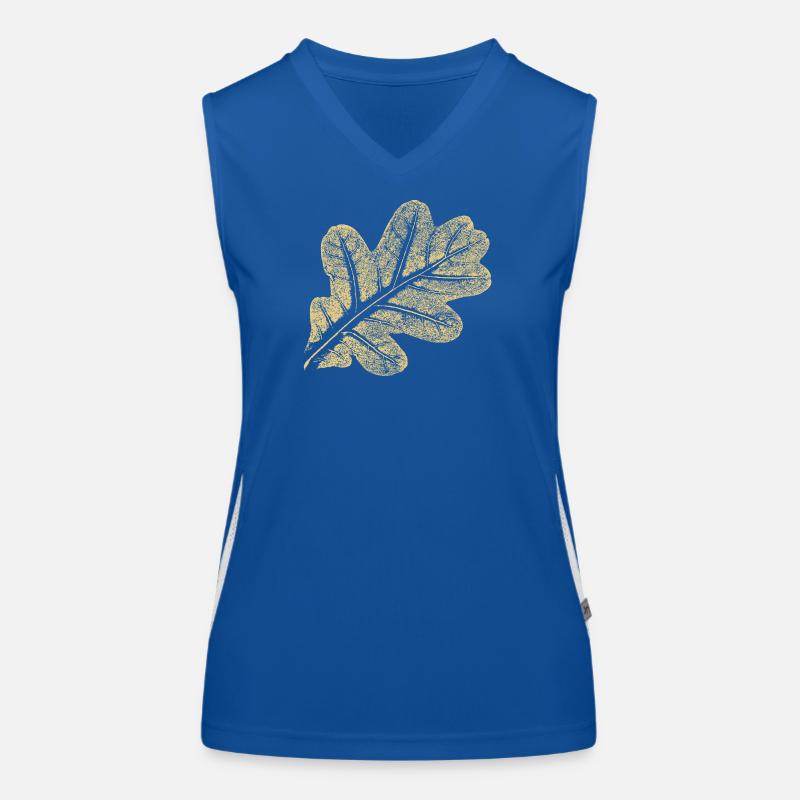 Blatt Eiche / Eichenblatt - Natur Design Funktionelles Kontrast-Tank Top für Frauen