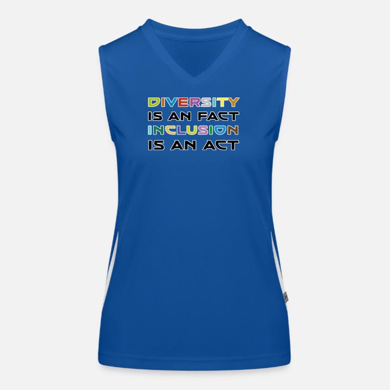 Diversity is a fact, inclusion is action Women's Functional Contrast Tank Top