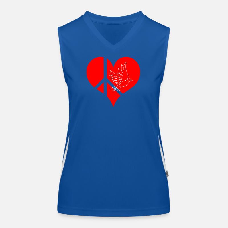 Heart Peace Dove Women's Functional Contrast Tank Top