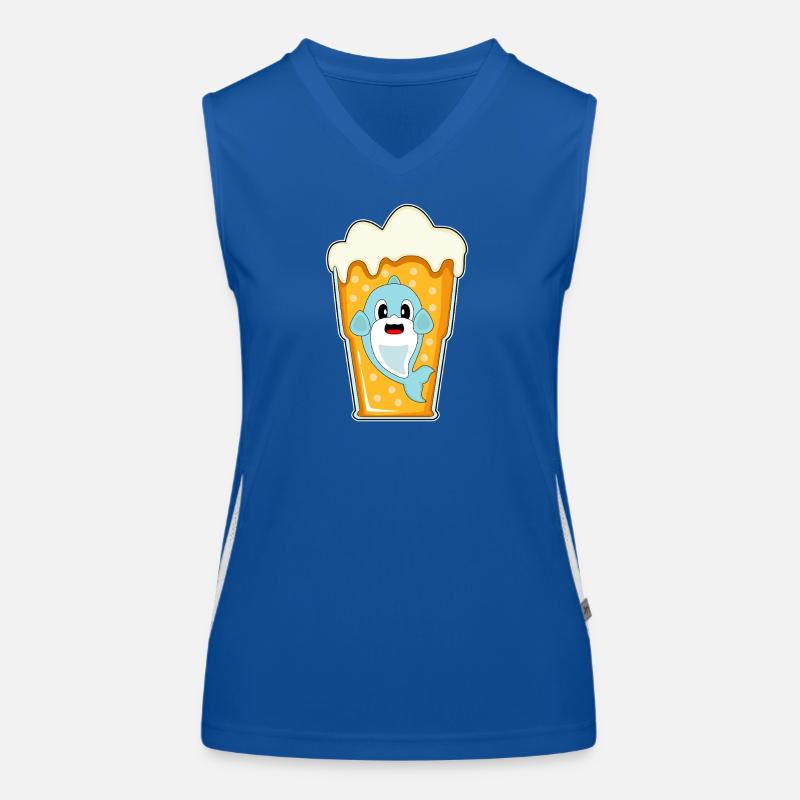 Delfin Bier Funktionelles Kontrast-Tank Top für Frauen