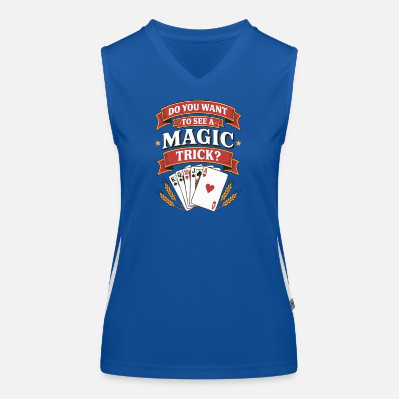 Magic Trick - Card Magic Vintage Design Women's Functional Contrast Tank Top