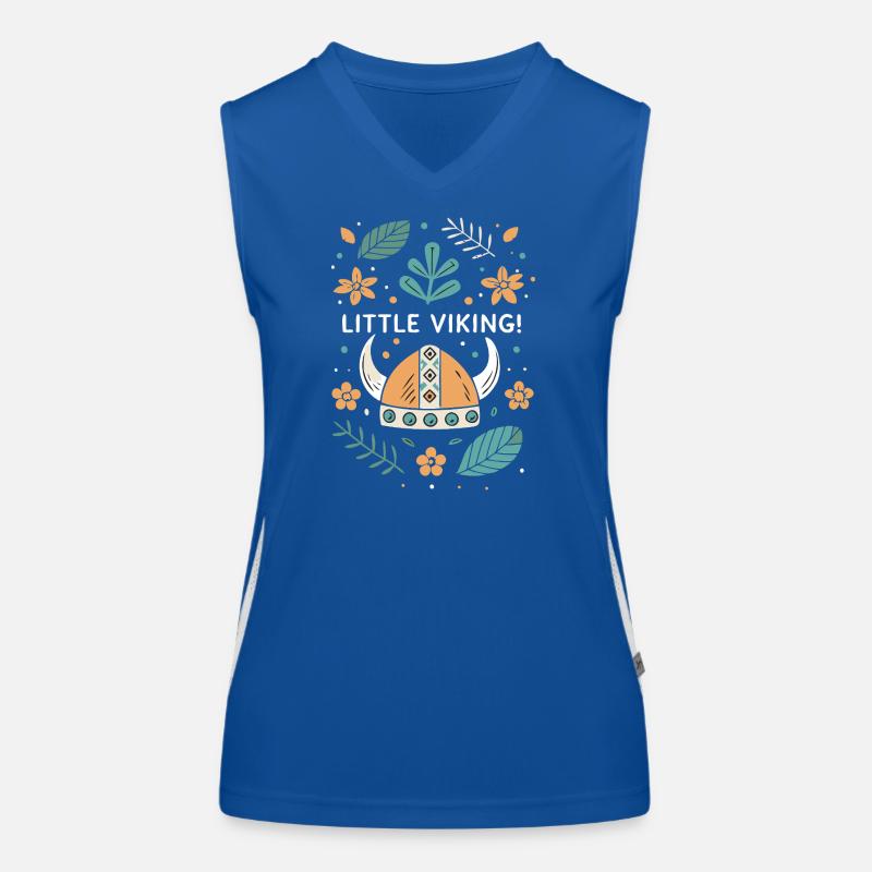 Kleiner Blumenwikinger Funktionelles Kontrast-Tank Top für Frauen