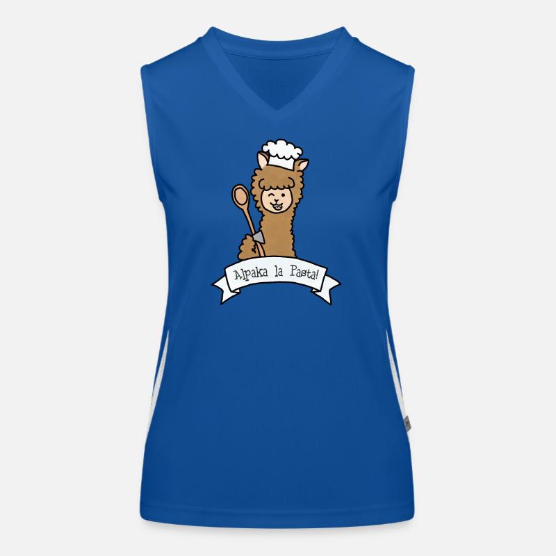 Alpaka la Pasta! Funktionelles Kontrast-Tank Top für Frauen