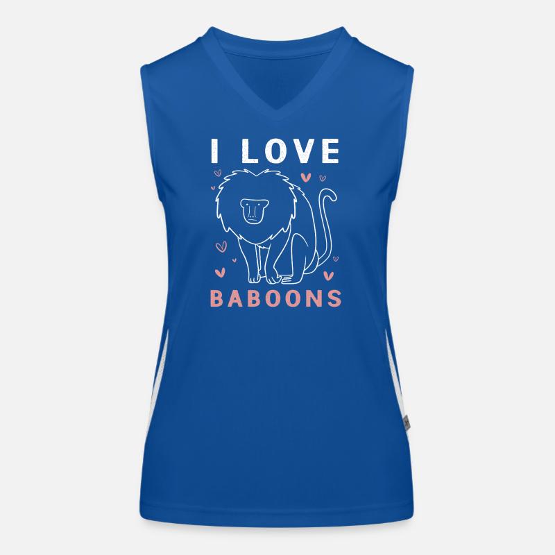 Baboon Primate Monkey Monkey Baboon Women's Functional Contrast Tank Top