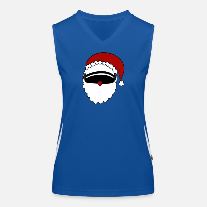 Weihnachtsmann  Helm  Funktionelles Kontrast-Tank Top für Frauen