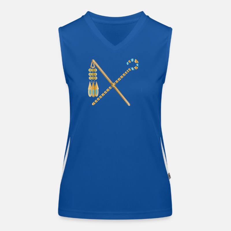 Golden Pharaoh's Scepter – Hook and Flail Women's Functional Contrast Tank Top