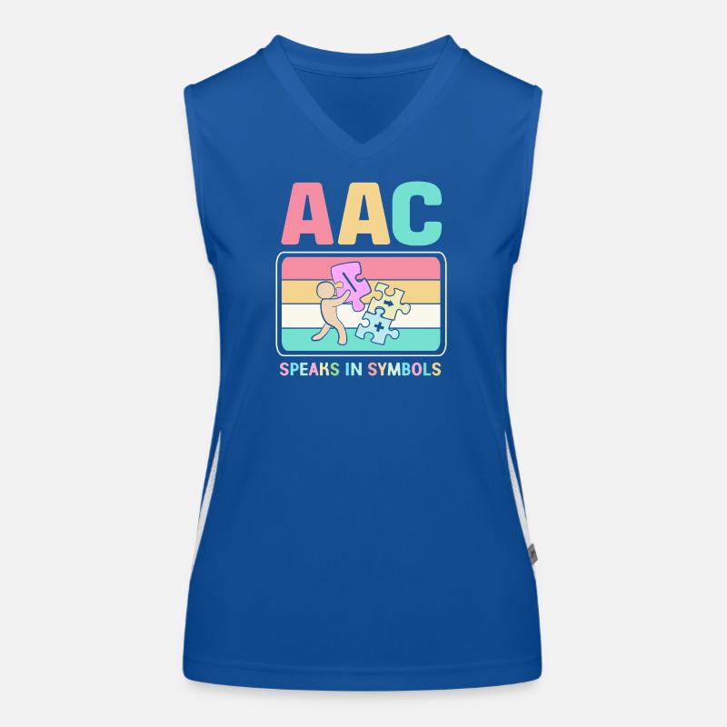 AAC Communication SLP Langue des signes Débardeur respirant contrasté Femme