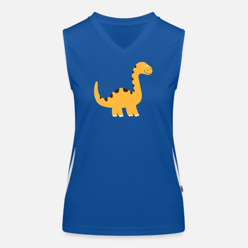 Niedlicher kleiner Dinosaurier Funktionelles Kontrast-Tank Top für Frauen