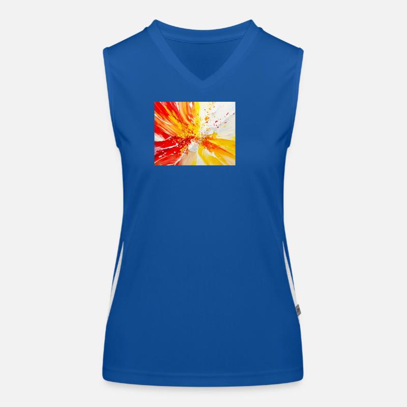Blüte in Öl Funktionelles Kontrast-Tank Top für Frauen