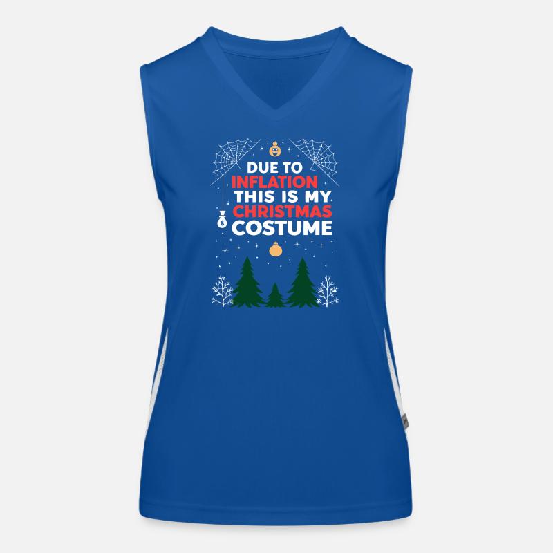 Ironic Inflation Weihnachtskostüm Funktionelles Kontrast-Tank Top für Frauen