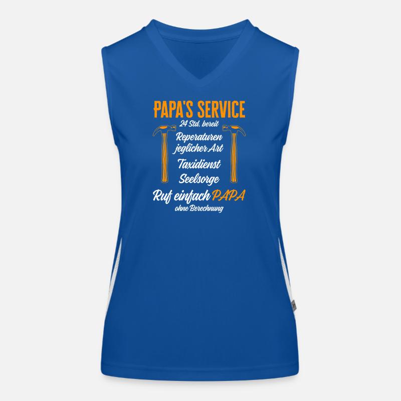 Dad's Service Repairs 24h / Funny Humor Women's Functional Contrast Tank Top