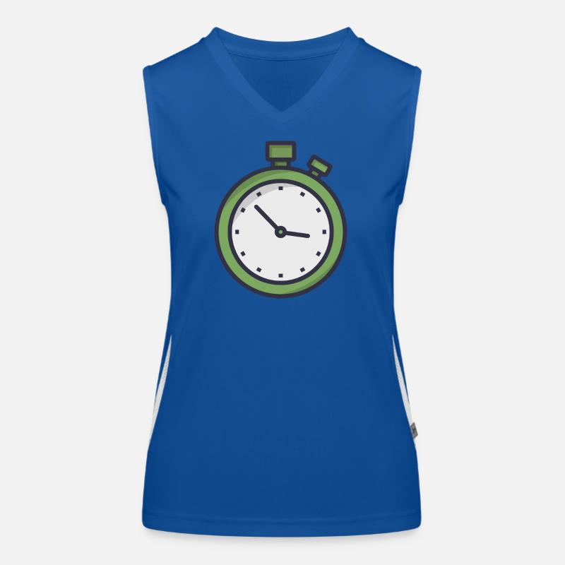Stoppuhr Funktionelles Kontrast-Tank Top für Frauen