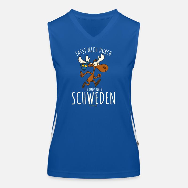 Lasst mich durch ich muss nach Schweden Funktionelles Kontrast-Tank Top für Frauen