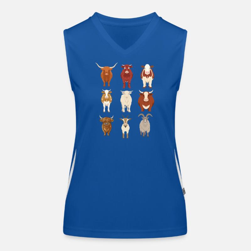 Geschenkidee für Kühe Funktionelles Kontrast-Tank Top für Frauen