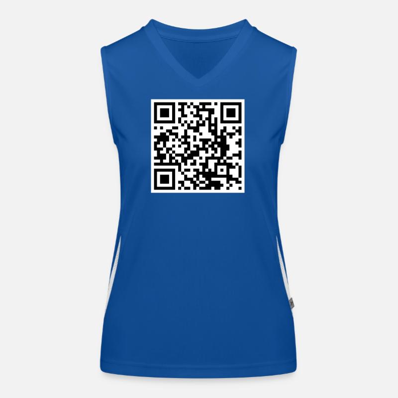 QR-Code-Zitat lustiger Humor Funktionelles Kontrast-Tank Top für Frauen