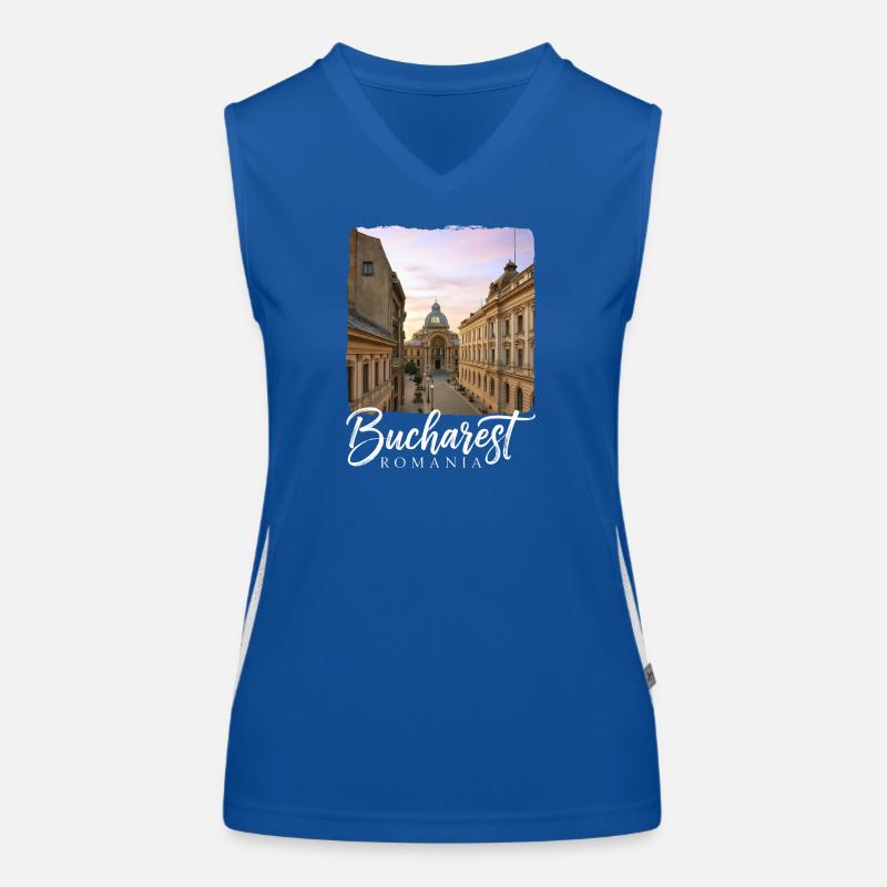 Bukarest Rumänien Funktionelles Kontrast-Tank Top für Frauen