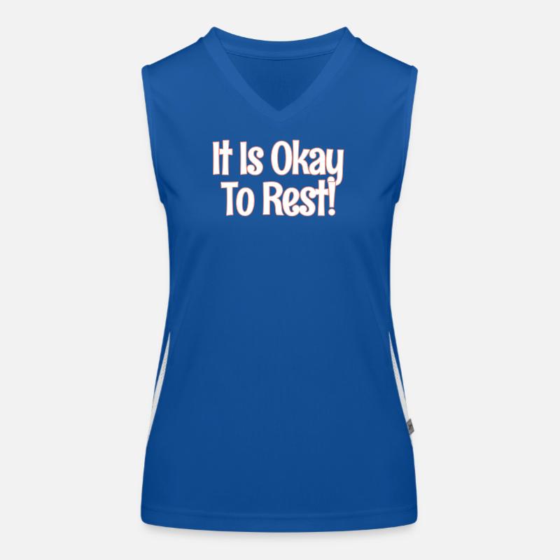 C’est normal de se reposer Débardeur respirant contrasté Femme