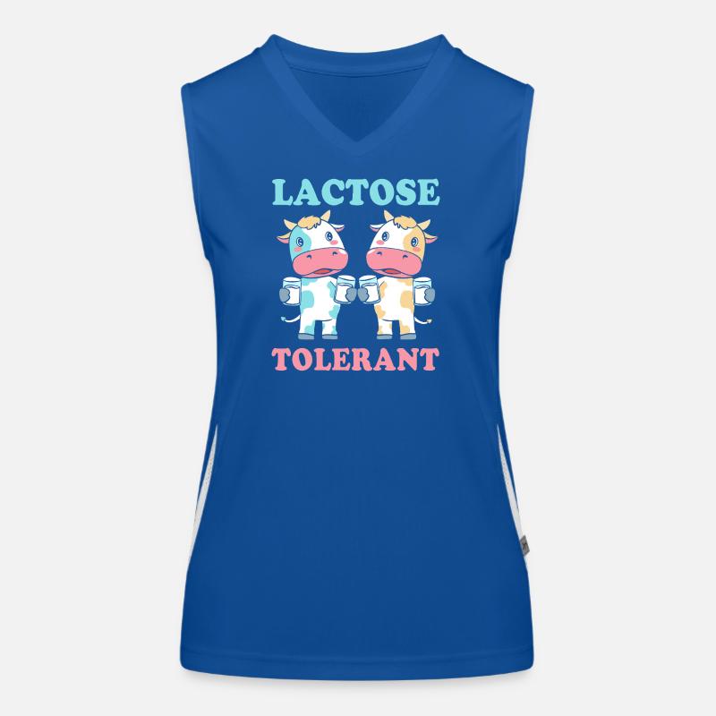 Flatulence au lactose au lait Débardeur respirant contrasté Femme