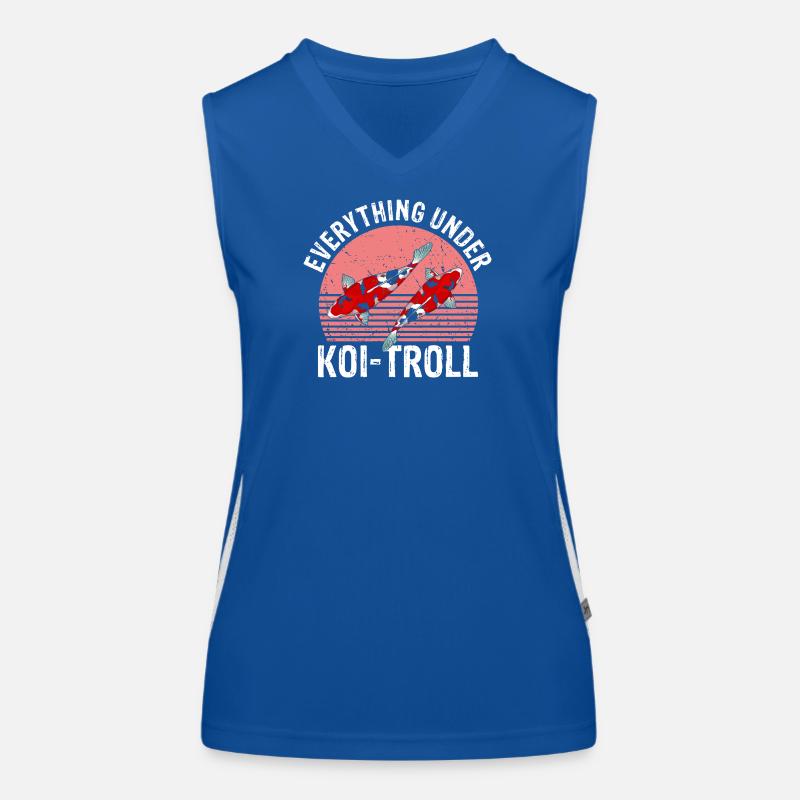 Everything Under Koi Troll Funny Calm Chaos Mood Funktionelles Kontrast-Tank Top für Frauen
