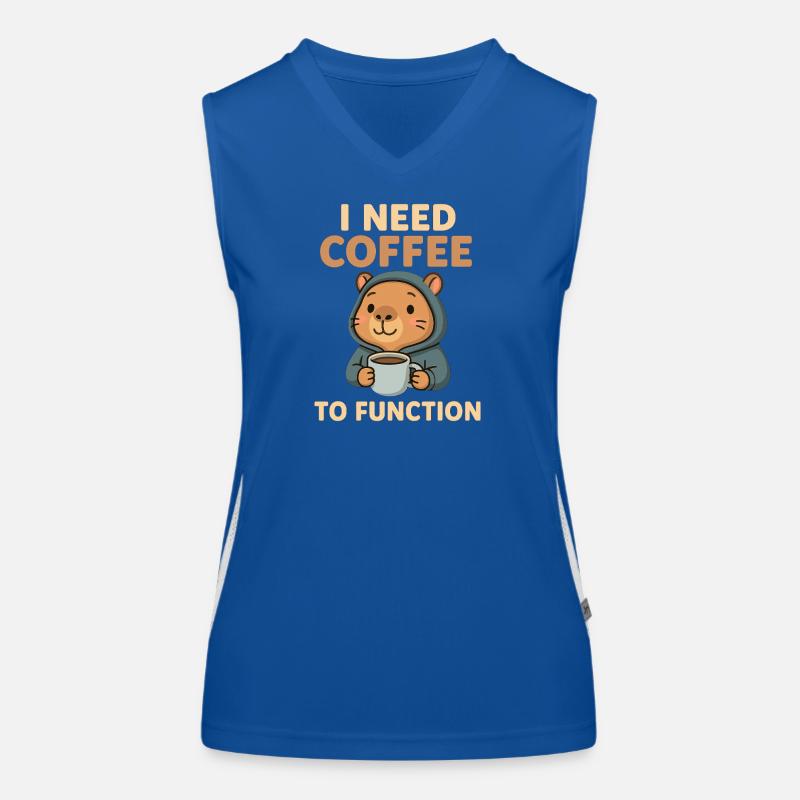 Conception du café au travail Débardeur respirant contrasté Femme